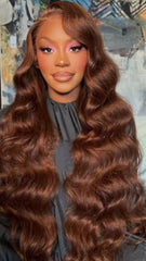 13x4 HD Frontal Wig Body Wave (Brown)